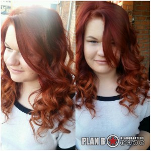 Plan B kelowna hair salon: Gorgeous red hair colour