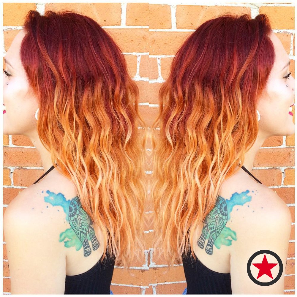 Plan B Kelowna Hair Salon | Red ombre hair colour by Jess