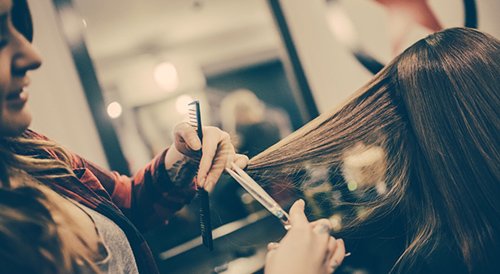 Kelowna Hair Salon | Plan B | Plan B Client getting a hair cut