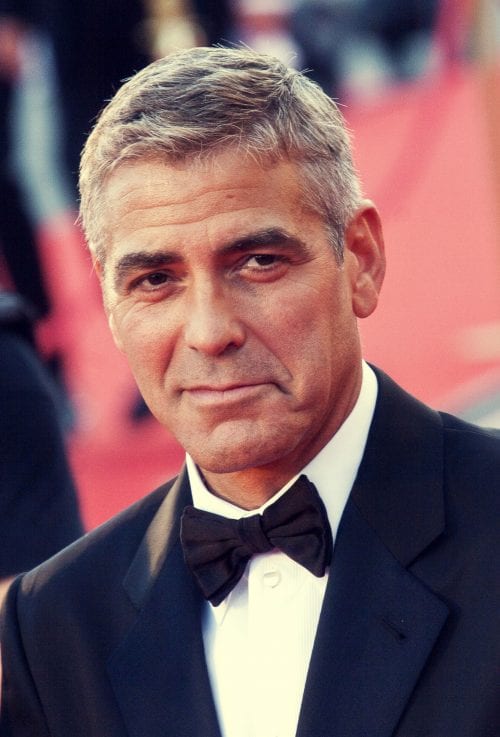 George Clooney caesar cut hairstyle
